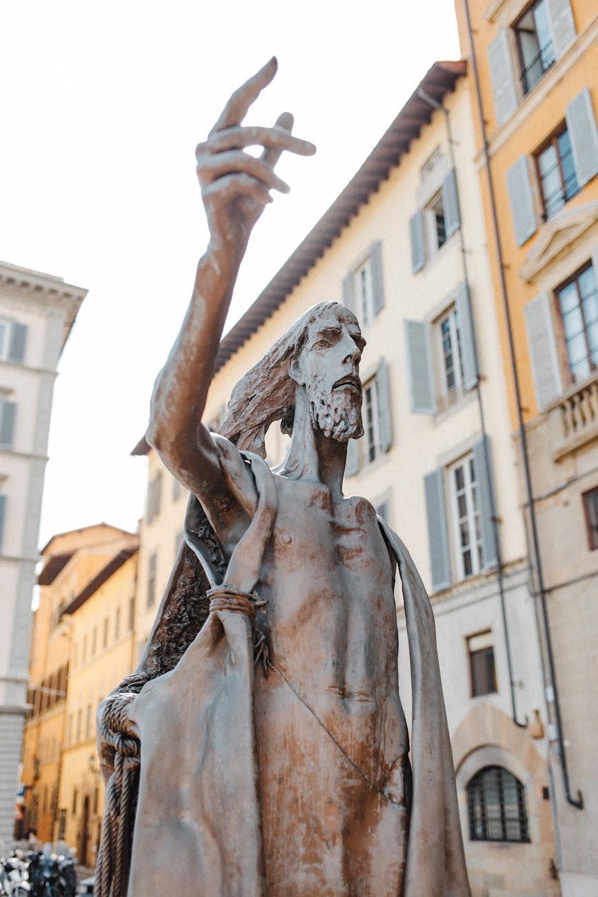 statue of st john the baptist in italy